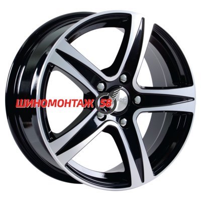 СКАД Sakura (КЛ146) Black Glossy Polished 8x18/5x120 D72.6 ET35  