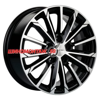 Khomen Wheels KHW1611 (Geely Atlas Pro) Black-FP 6.5x16/5x114.3 D54.1 ET45  