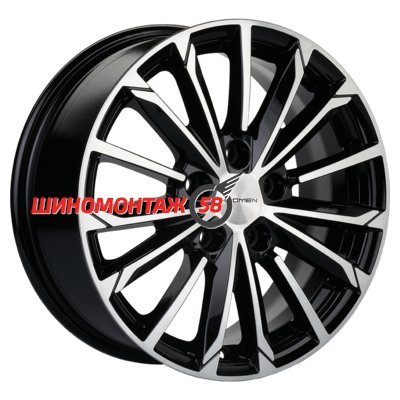 Khomen Wheels KHW1611 (Toyota/Suzuki) Black-FP 6.5x16/5x114.3 D60.1 ET45  