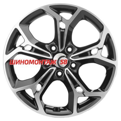 Khomen Wheels KHW1702 (Ceed) Black-FP 7x17/5x114.3 D67.1 ET53  