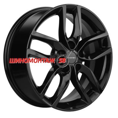 Khomen Wheels KHW1708 (Geely Coolray) Black 6.5x17/5x114.3 D54.1 ET45  