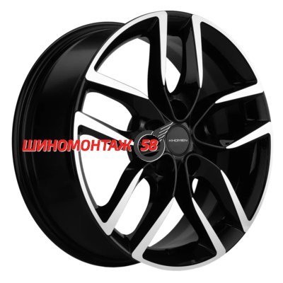 Khomen Wheels KHW1708 (Nissan Tiida) Black-FP 6.5x17/5x114.3 D66.1 ET45  