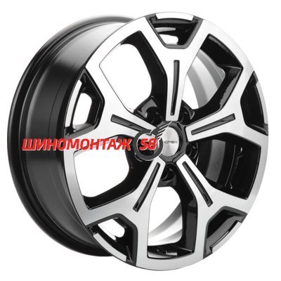 Khomen Wheels KHW1710(2) (VW Multivan) Black-FP 6.5x17/5x120 D65.1 ET60  