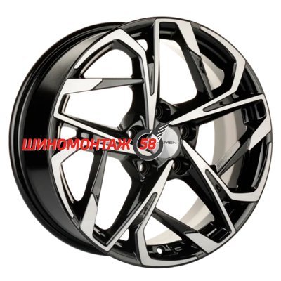 Khomen Wheels KHW1716 (Jac/Москвич 3) Black-FP 7x17/5x108 D54.1 ET40  