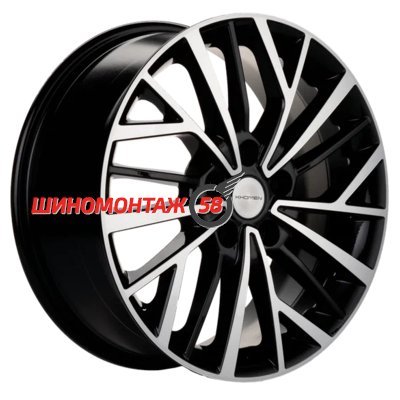 Khomen Wheels KHW1717 (Changan/Geely/Lexus/Toyota) Black-FP 7x17/5x114.3 D60.1 ET45  