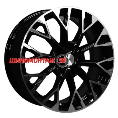 Khomen Wheels KHW1718 (Jac/Москвич 3) Black-FP 7x17/5x108 D54.1 ET40  