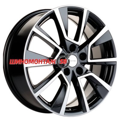 Khomen Wheels KHW1802 (Coolray) Black-FP 7x18/5x114.3 D54.1 ET50  