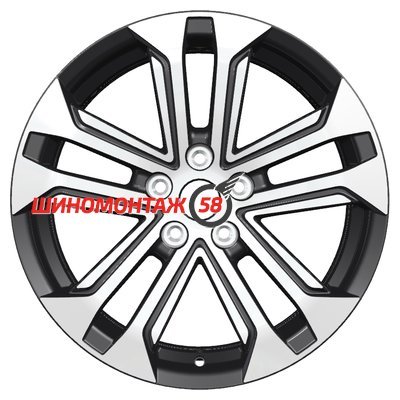 Khomen Wheels KHW1803 (Outlander) Black-FP 7x18/5x114.3 D67.1 ET38  