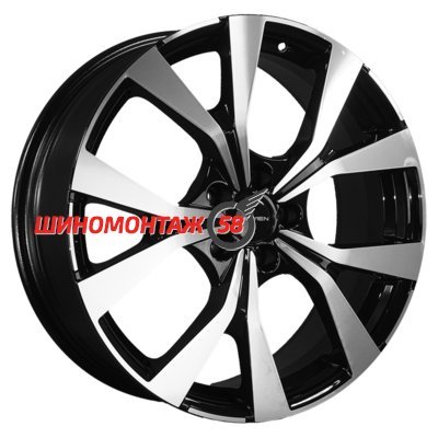Khomen Wheels KHW1906 (Dongfeng AX7) Black-FP 7x19/5x108 D65.1 ET45  