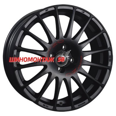 OZ Superturismo GT Matt Black + Red Lettering 8x17/5x112 D75 ET35  